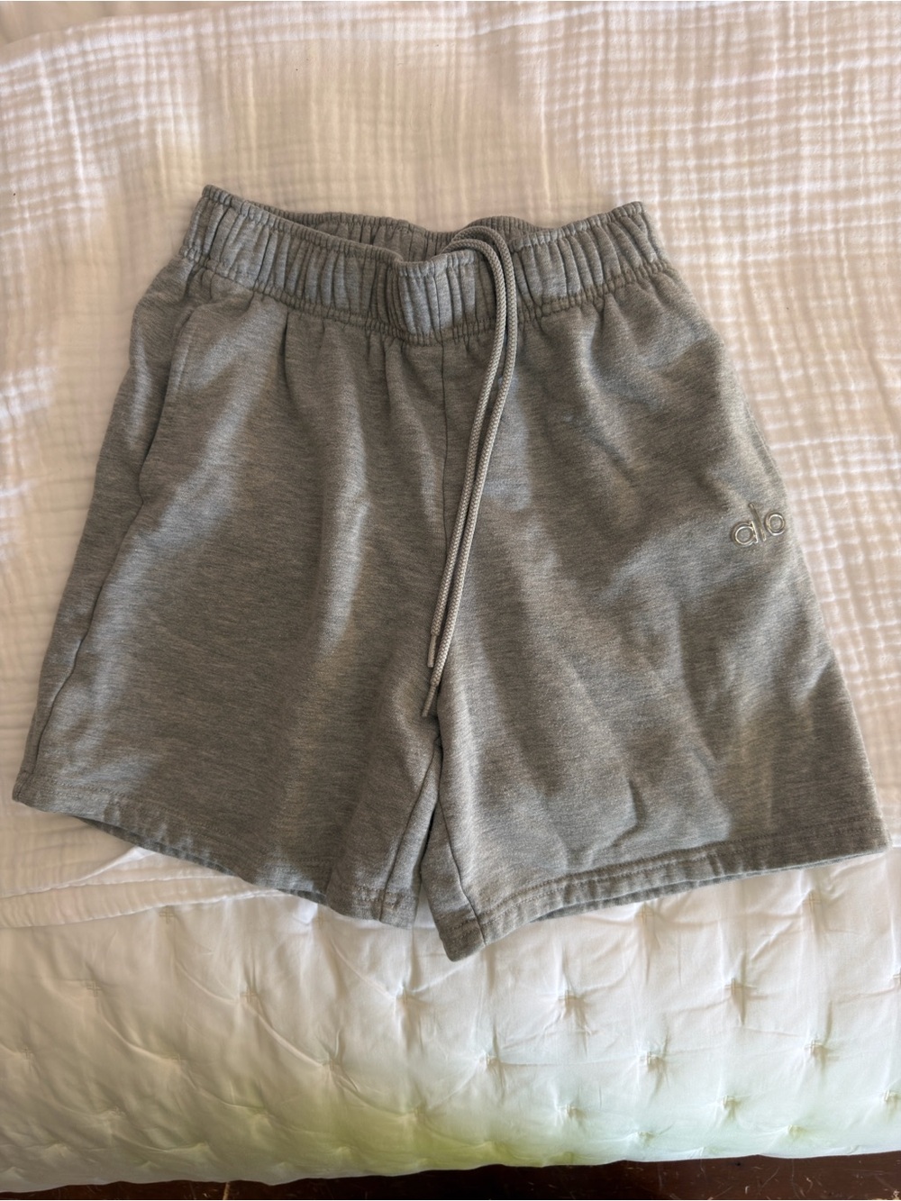 ALO Yoga Women’s Gray Accolade Shorts - Soft Drawstring Waist